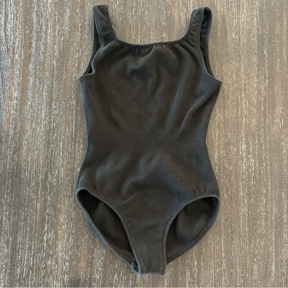 Black Sleeveless Dance Leotard Youth Large